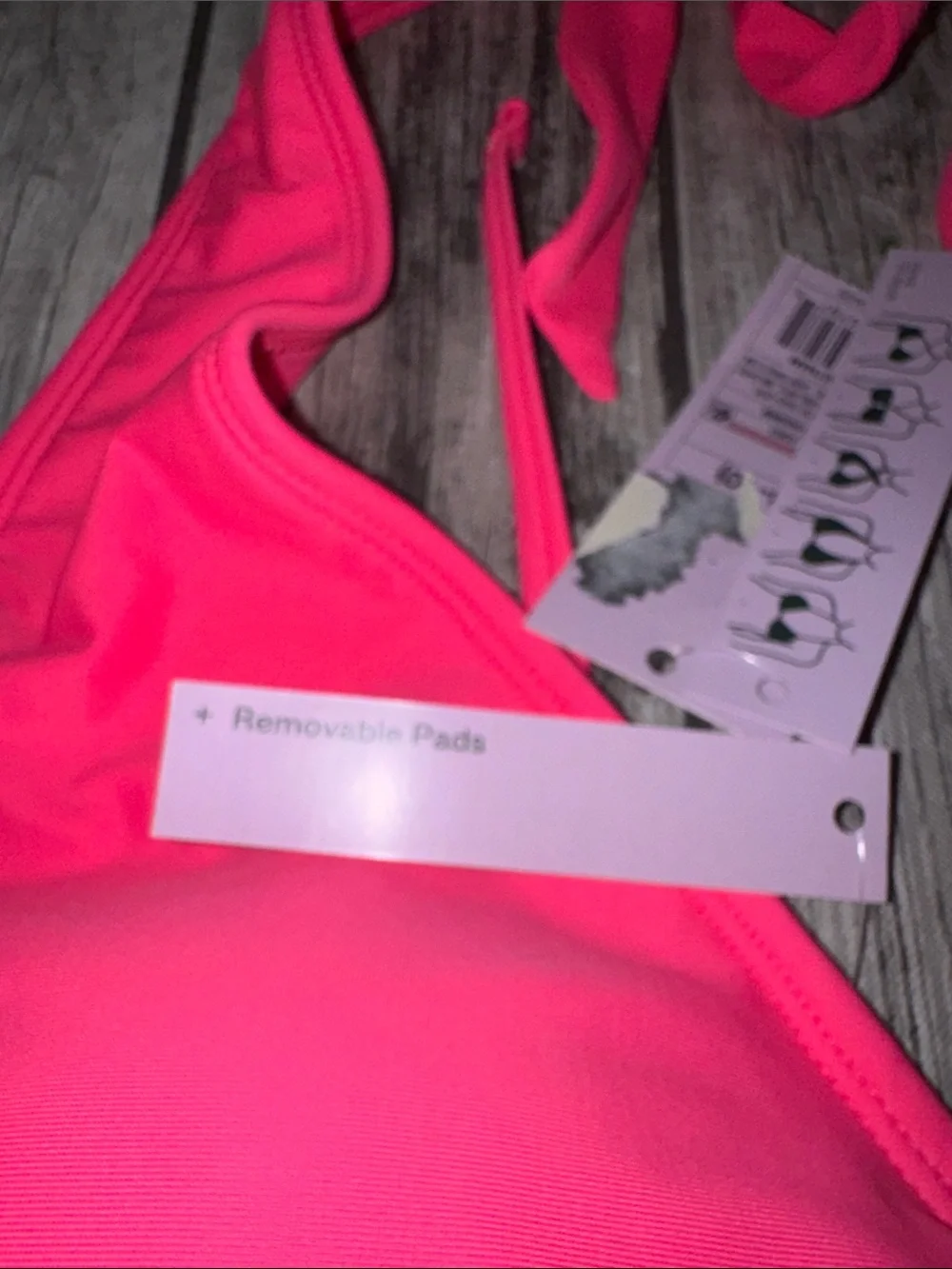 Wild Fable Women's Neon Pink Halter Bikini Top